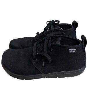 Lems Footwear Chukka Canvas Black Vegan Unisex Lace Up Boots Sz Men 8 Women 9.5